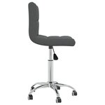 vidaXL Chaise pivotante de salle à manger Gris foncé Tissu