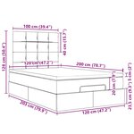 vidaXL Cadre de lit ottoman avec matelas noir 120x200 cm velours
