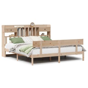 vidaXL Lit bibliothèque sans matelas 180x200 cm bois massif de pin