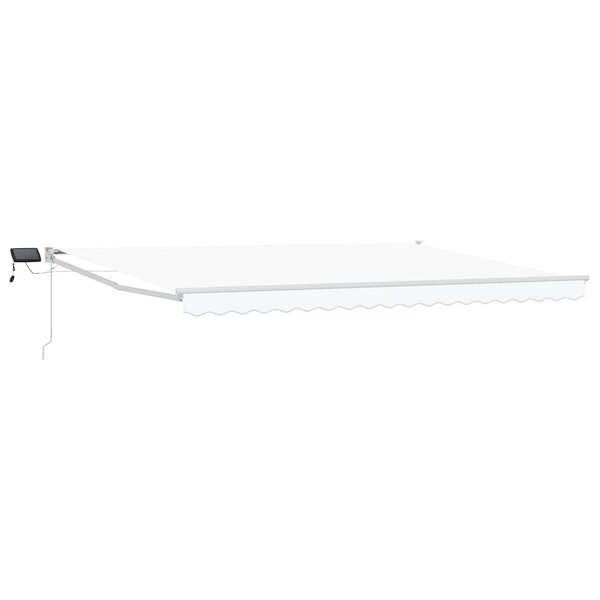 vidaXL Store rétractable manuel avec LEDs Blanc 4 5 × 3 m