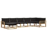 vidaXL Ensemble de canapés d'extérieur 7 pc Blanc et noir