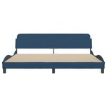 vidaXL Cadre de lit sans matelas bleu 200x200 cm tissu