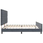 Cadre de lit vidaXL Gris foncé 200x200 cm Velours