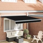 vidaXL Store Manuel Rétractable Noir 300x250 cm