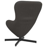vidaXL Fauteuil œuf Gris foncé Tissu ressemblant à de la laine bouclée