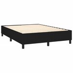 vidaXL Sommier à lattes de lit et matelas et LED Noir 140x190 cm Tissu