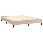 vidaXL Sommier à lattes de lit avec matelas LED Cappuccino 140x200 cm