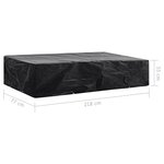 vidaXL Housses de chaise de jardin 8 œillets 2 Pièces 218 x 77 x 55 cm
