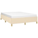 vidaXL Cadre de lit sans matelas crème 140x200 cm tissu