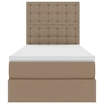 vidaXL Lit de Rangement Cappuccino 90 x 200 cm Cuir synthétique