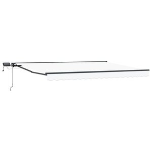 vidaXL Cadre de store manuel avec LEDs Blanc et anthracite 5 × 3 5 m