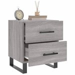 vidaXL Table de chevet sonoma gris 40x35x47 5 cm bois d’ingénierie