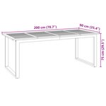 Ensemble salle à manger jardin 7 pièces vidaXL Noir poly rotin acacia