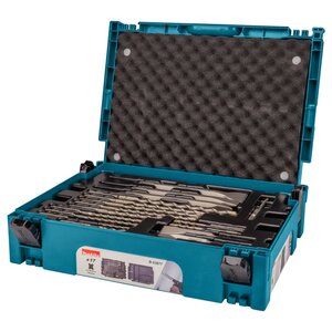 Makita ensemble de forets et burins 17 pièces argenté