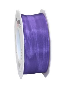 Ruban de soie acetat laitonné lyon 25-m-rouleau 40 mm lilas
