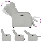 vidaXL Fauteuil inclinable gris nuage tissu