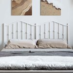 vidaXL Tête de lit métal blanc 150 cm