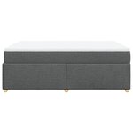 vidaXL Sommier à lattes de lit avec matelas Gris foncé 140x200cm Tissu
