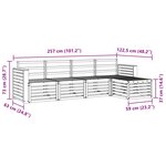 vidaXL Ensemble de canapés d'extérieur 5 pc Naturel