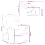 vidaXL Fauteuil inclinable de massage Noir Similicuir