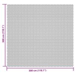 vidaXL Tapis de sol de camping gris clair 3x3 m