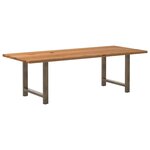 vidaXL Table à manger marron clair bois de chêne massif rectangulaire