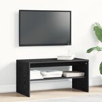 vidaXL Meuble TV chêne noir 80x40x40 cm bois d'ingénierie