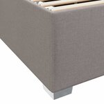 vidaXL Cadre de lit avec matelas Taupe 100 x 200 cm tissu