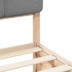 vidaXL Cadre de lit avec tête de lit rembourrée Gris clair