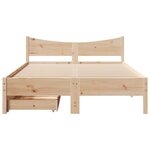 vidaXL Cadre de lit avec tiroirs 120x190 cm bois de pin massif