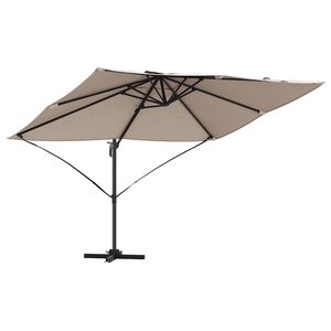 vidaXL Parasol Taupe 351 x 250 x 260 cm Polyester et Aluminium