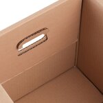 Lot de 20 cartons 50x30x30 cm poignées renforcées double épaisseur + 1 rouleau adhésif 68 m