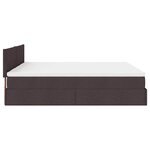 VidaXL Cadre de lit ottoman avec matelas marron foncé 160x200 cm tissu