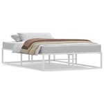 vidaXL Cadre de lit sans matelas blanc 120x200 cm métal