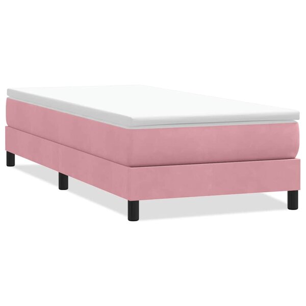 vidaXL Sommier à lattes de lit sans matelas rose 80x220 cm velours