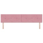 vidaXL Tête de lit LED avec des lumières à LED Rose 200 cm Polyester