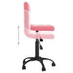 vidaXL Chaise pivotante de bureau Rose Velours