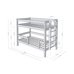 Lit superposé enfant ULURU 162 cm verni