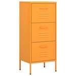 vidaXL Armoire de rangement Jaune moutarde 42 5x35x101 5 cm Acier
