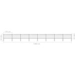 vidaXL Clôture de jardin avec dessus en lance Acier 13 6 x 1 m Noir