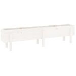 vidaXL Lit surélevé de jardin blanc 160x30x38 cm bois de pin massif