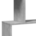 vidaXL Étagère séparatrice de pièce à 3 niveaux gris béton 70x24x97 cm