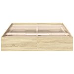 vidaXL Cadre de lit et tiroirs chêne sonoma 140x200 cm bois ingénierie
