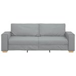 vidaXL Canapé 3 places Gris clair 180 cm Tissu