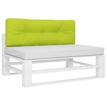 vidaXL Coussin de palette vert vif 120x40x12 cm tissu