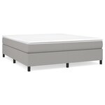 vidaXL Cadre de lit gris clair 160x200 cm tissu