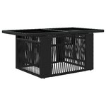 vidaXL Table de jardin relevable Noir 100 x 55 x 37 cm
