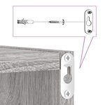 vidaXL Étagères Murales avec étagère 4 Pièces Gris Sonoma 26 x 15 x 26 cm