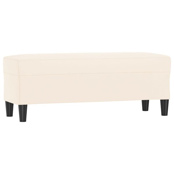 vidaXL Banc Crème 100x35x41 cm Velours