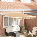 vidaXL Auvent Rétractable Automatique Rayé Multicolore 350x250 cm